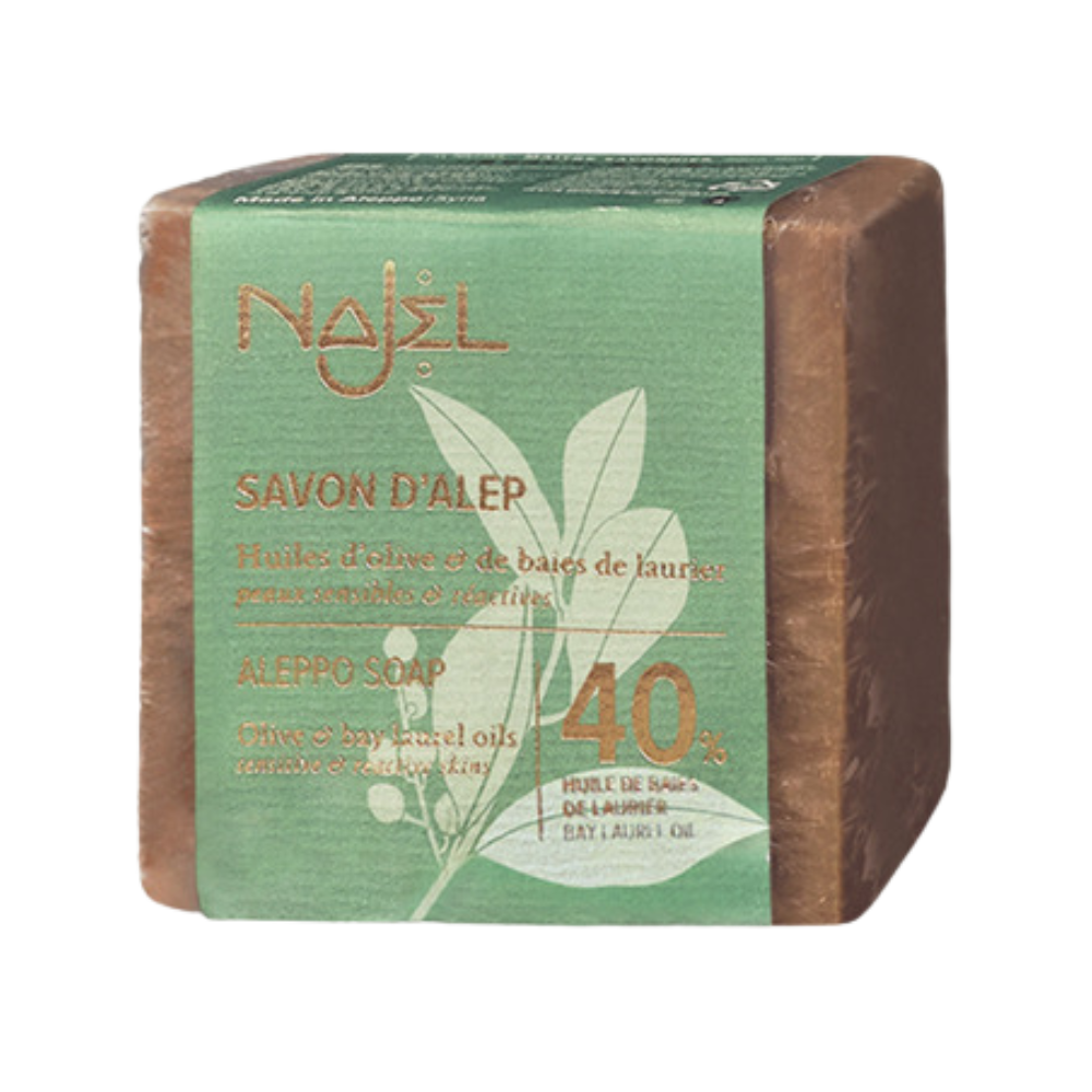 NAJELAleppoSoap40_LaurelOil200g-1