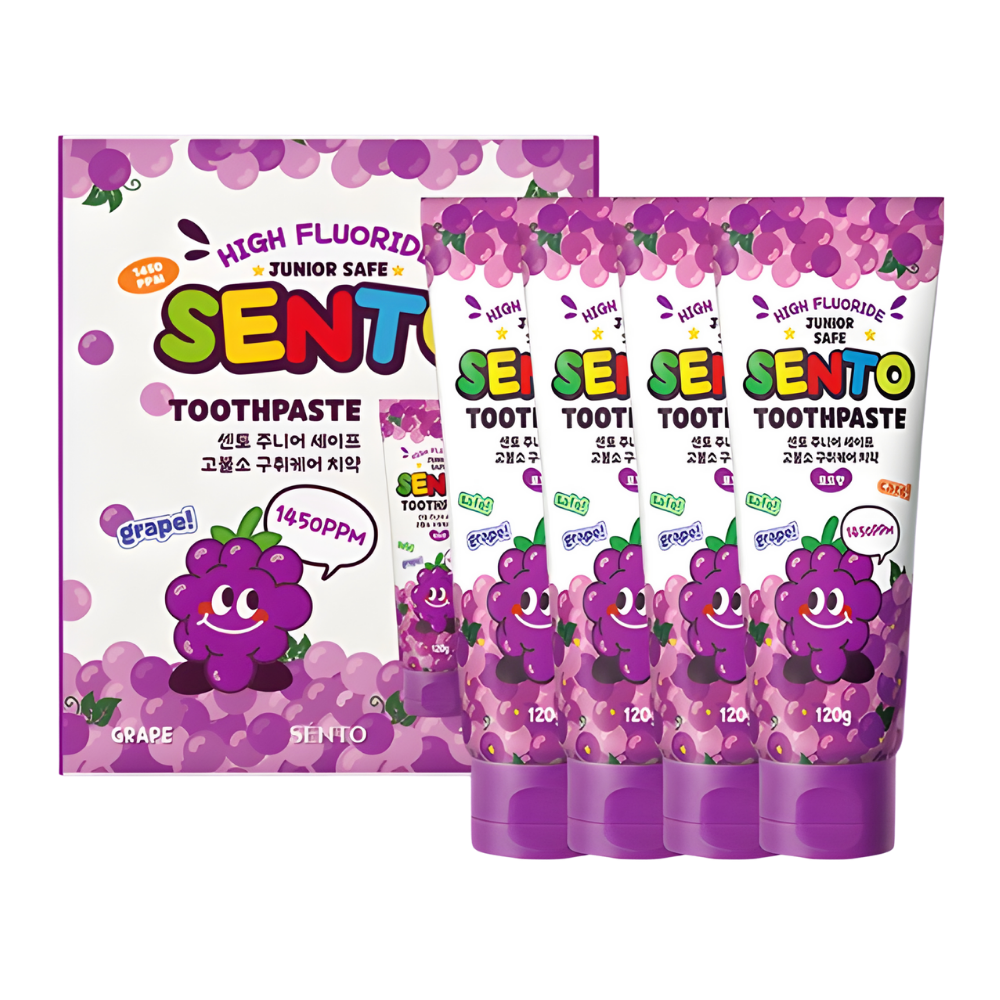 SENTOJuniorSafeHigh-FluorideBadBreathCareKidsToothpaste_GrapeFlavor_-4Pack_120gx4_-1