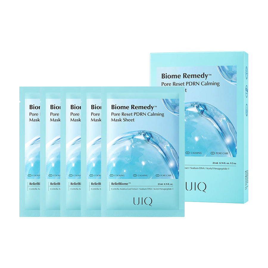 UIQBiomeRemedyPoreResetPDRNCalmingMaskSheets22ml5ea-1