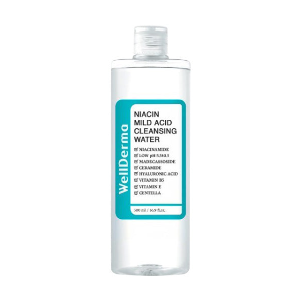WellDermaNiacinMildAcidCleansingWater500ml-1