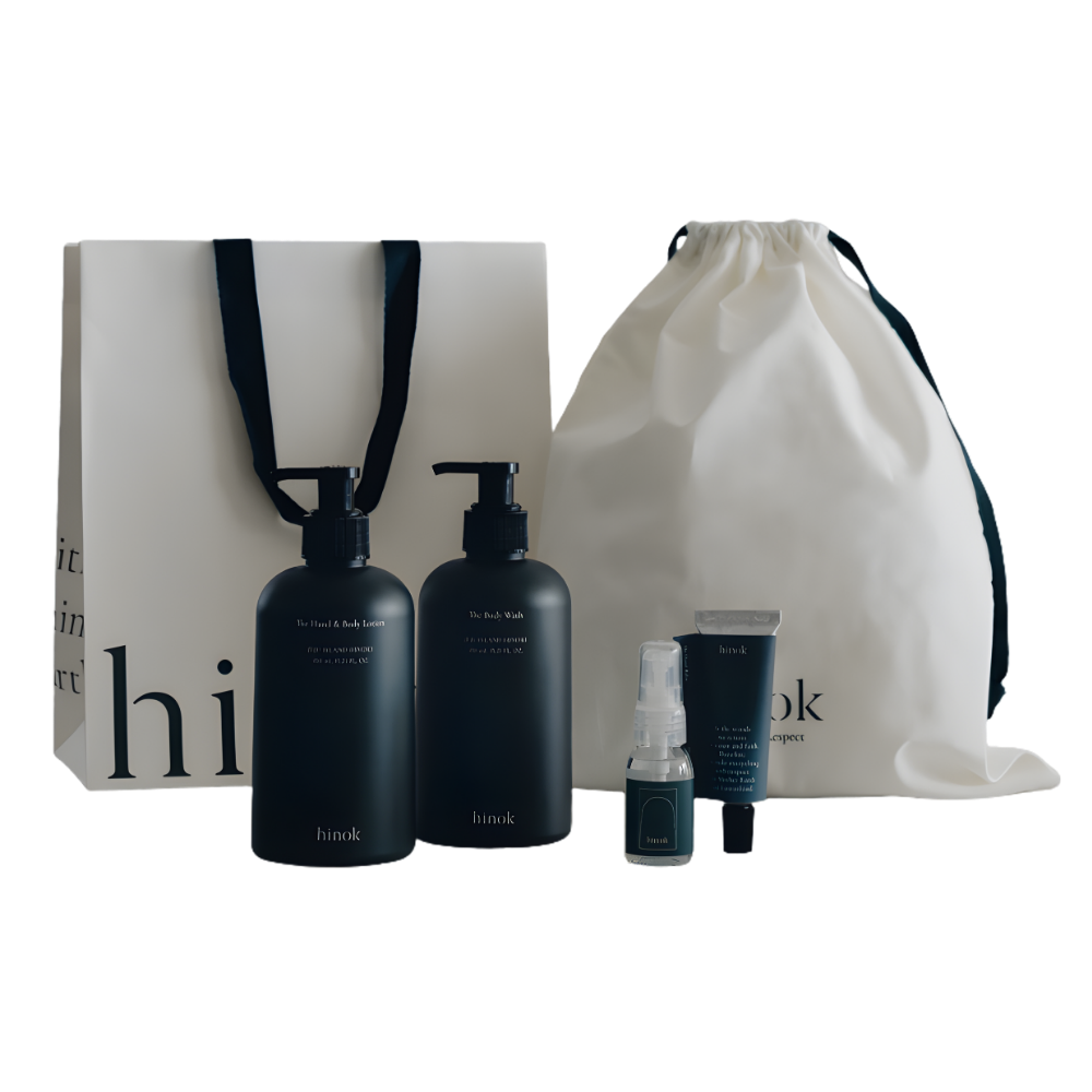 hinok_NewYearGiftWrapped_BodyCareSet-JejuHinokiCypressBodyWash_Lotion-1