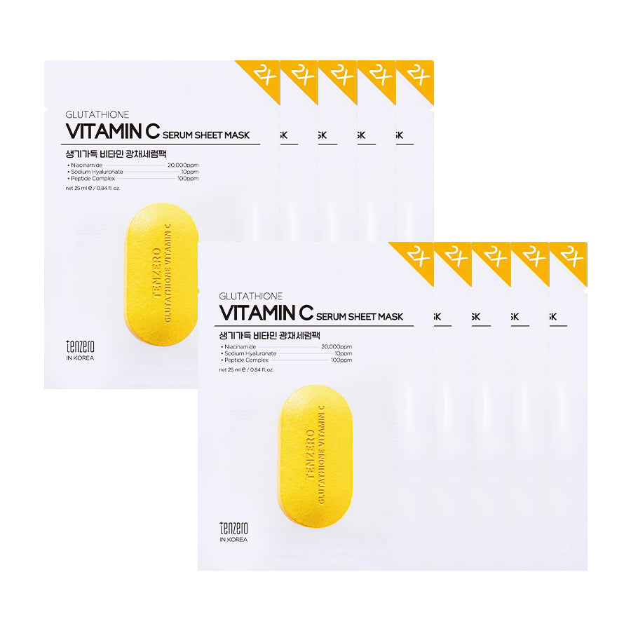 tenzeroGlutathioneVitaminCSerumSheetMask25ml10ea-1